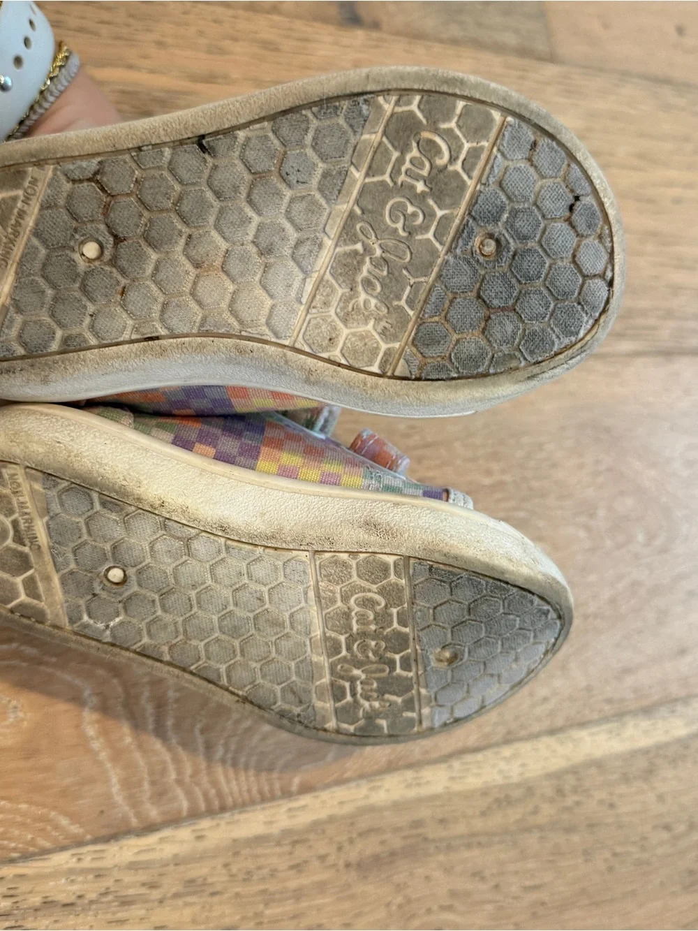Kids Checkerboard Velcro Sneakers in Pastel Multi